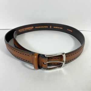 Allen Edmonds Dress Belt Handmade USA Brown Italian Leather # 74090  Men’s Sz 34